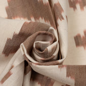 Bandana In Natural And Ikat Hand Loomed Cotton