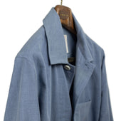 Bodhi Chore Coat In Light Khadi Cotton With Hand Painted Sohrai Motif
