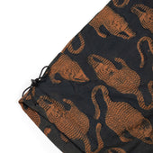 Kami Belted Shorts In And Orange Tiger Hand Blocked Cotton