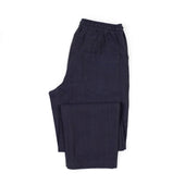 Roy Drawstring Easy Pants In Deep And Grey Khadi Cotton
