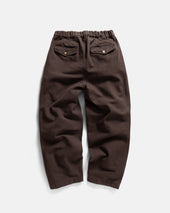 KELL PLEATED BIG PANT - CHOCOLATE TORTE HANDSPUN COTTON CANVAS