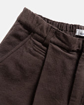 KELL PLEATED BIG PANT - CHOCOLATE TORTE HANDSPUN COTTON CANVAS