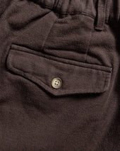 KELL PLEATED BIG PANT - CHOCOLATE TORTE HANDSPUN COTTON CANVAS