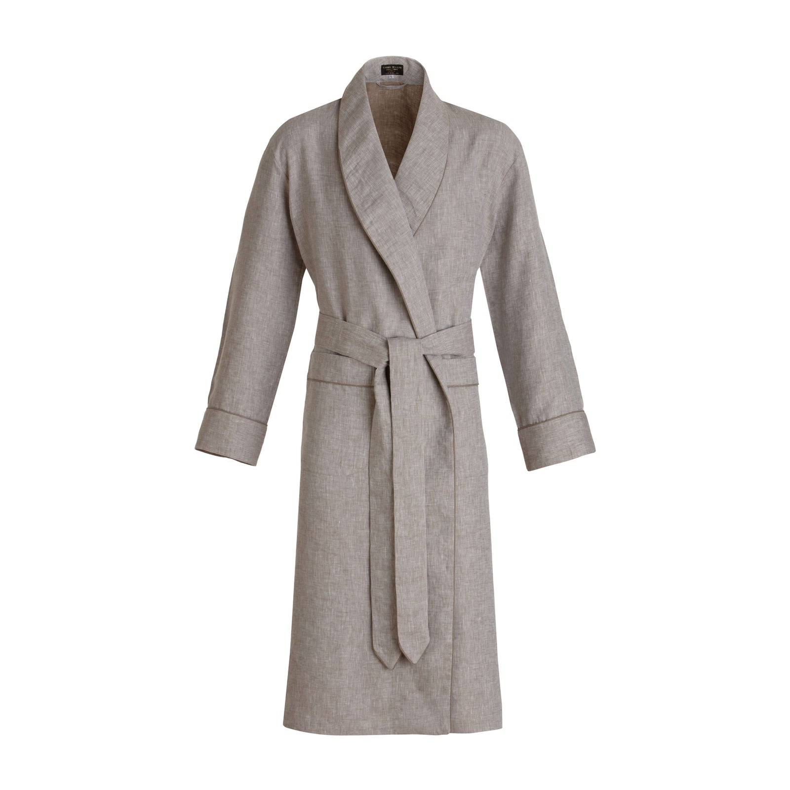 Latte Linen Dressing Gown New