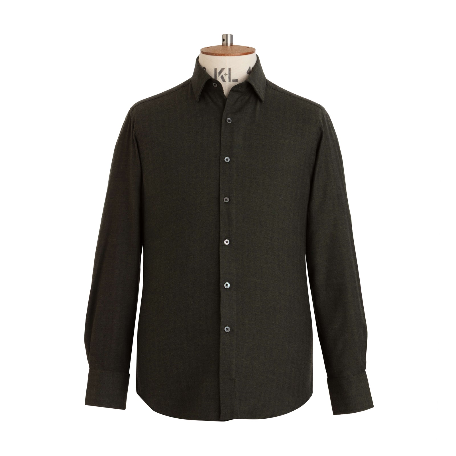 Herringbone Wool Cotton Blend Shirt New