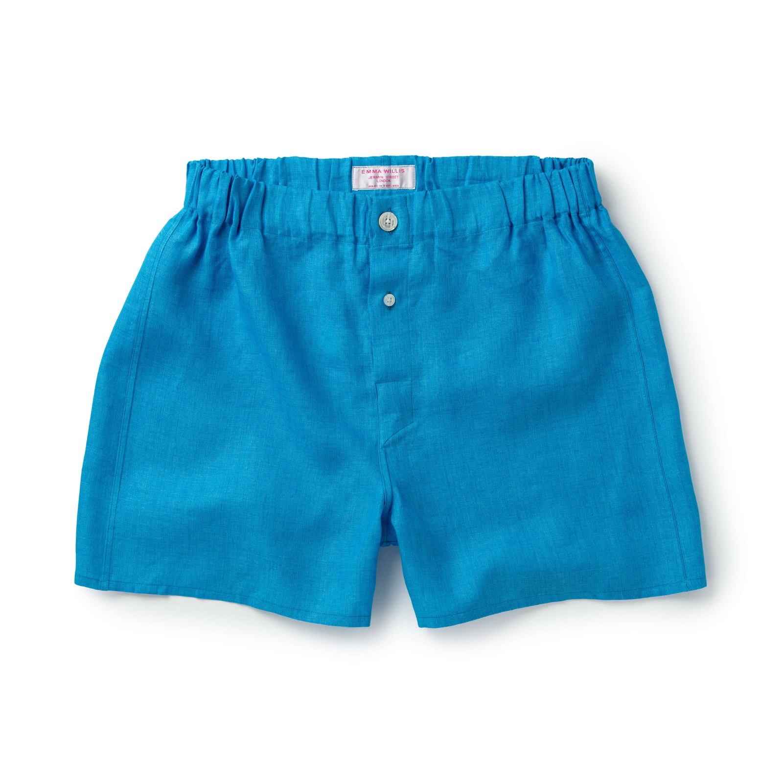 Kingfisher Linen Slim Fit Boxer Shorts New