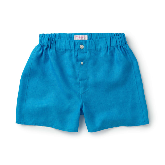 Kingfisher Linen Slim Fit Boxer Shorts - New