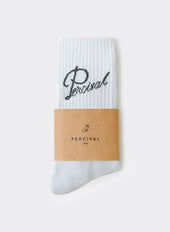 Kingsley Jacquard Socks | Cotton | White