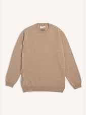 Teviot Crew Neck in Oat Merino Wool & Cashmere