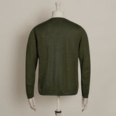 Knitted Linen Henley Shirt In