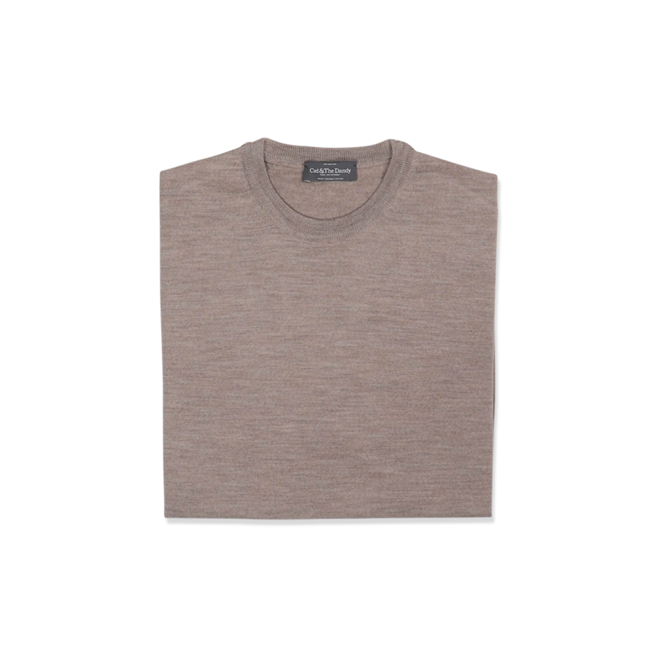 Knitted T Shirt In Merino Wool