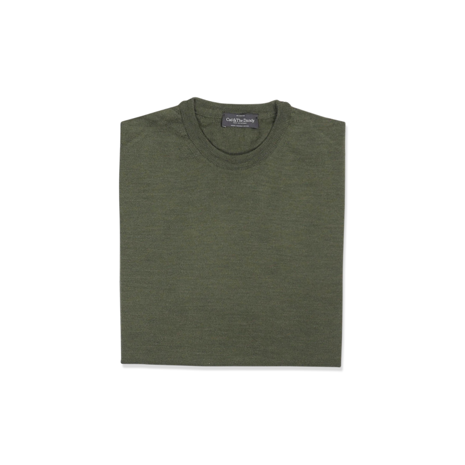 Knitted T Shirt In Merino Wool