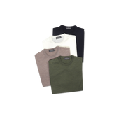 Knitted T Shirt In Marine Merino Wool