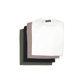 Knitted T Shirt In Chalk Merino Wool