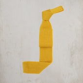 Knitted Woollen Tie in Gold
