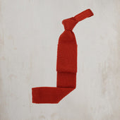Knitted Woollen Tie in Red