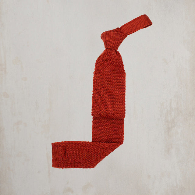 Knitted Woollen Tie in Red