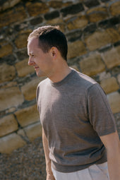 Knitted T Shirt In Merino Wool