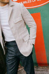 Knitted T Shirt In Off White Merino Wool