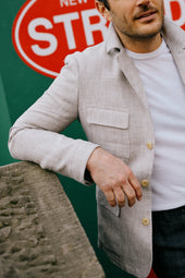 Knitted T Shirt In Off White Merino Wool