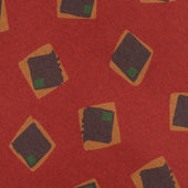 Copper Madder Silk Tie - Red - Hand-Rolled