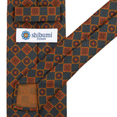 Copper Madder Silk Tie - Navy - Hand-Rolled