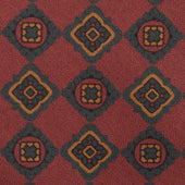 Copper Madder Silk Tie - Burgundy - Hand-Rolled