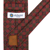 Copper Madder Silk Tie - Burgundy - Hand-Rolled
