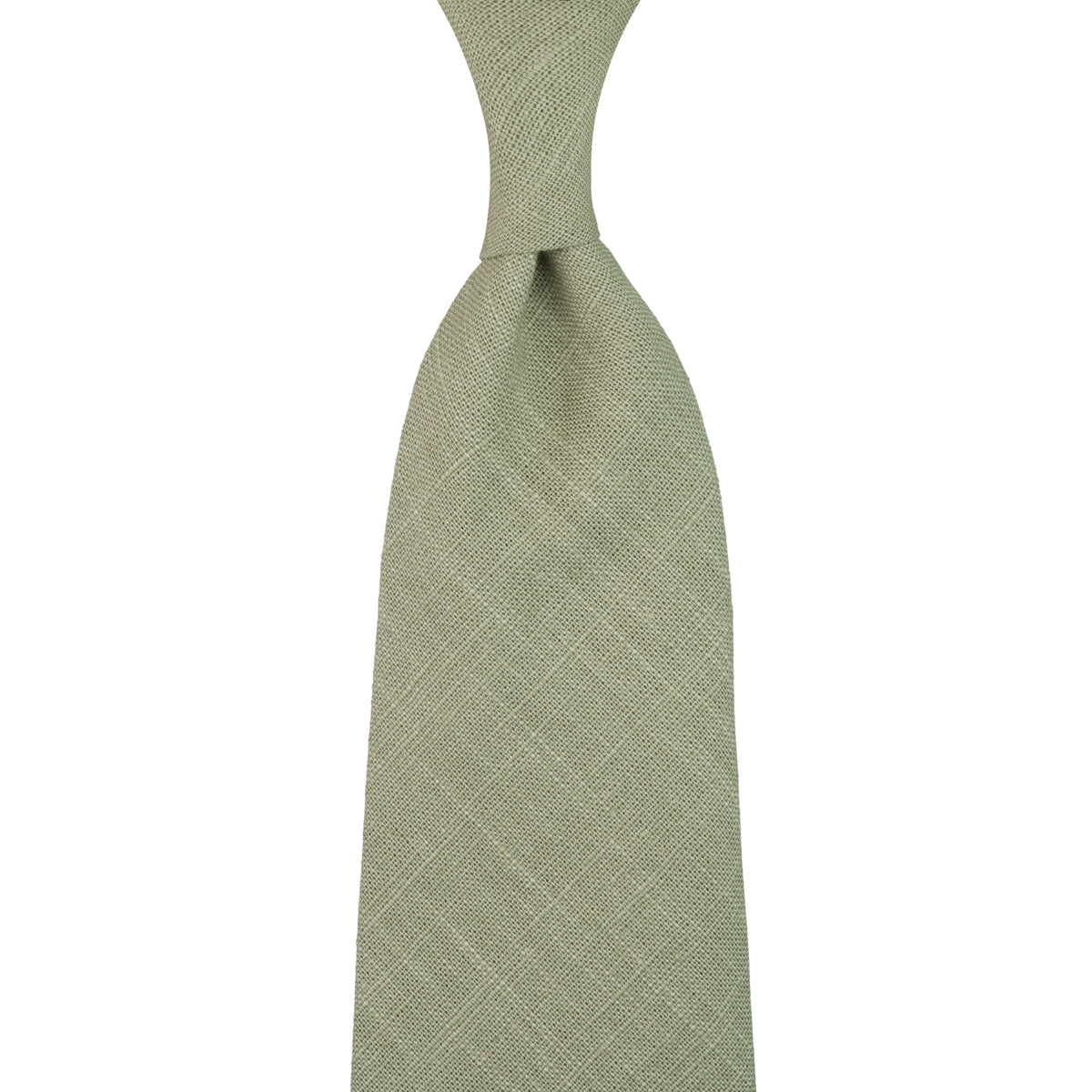 Japanese Ramie Tie Pistachio Hand Rolled