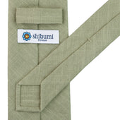 Japanese Ramie Tie Pistachio Hand Rolled