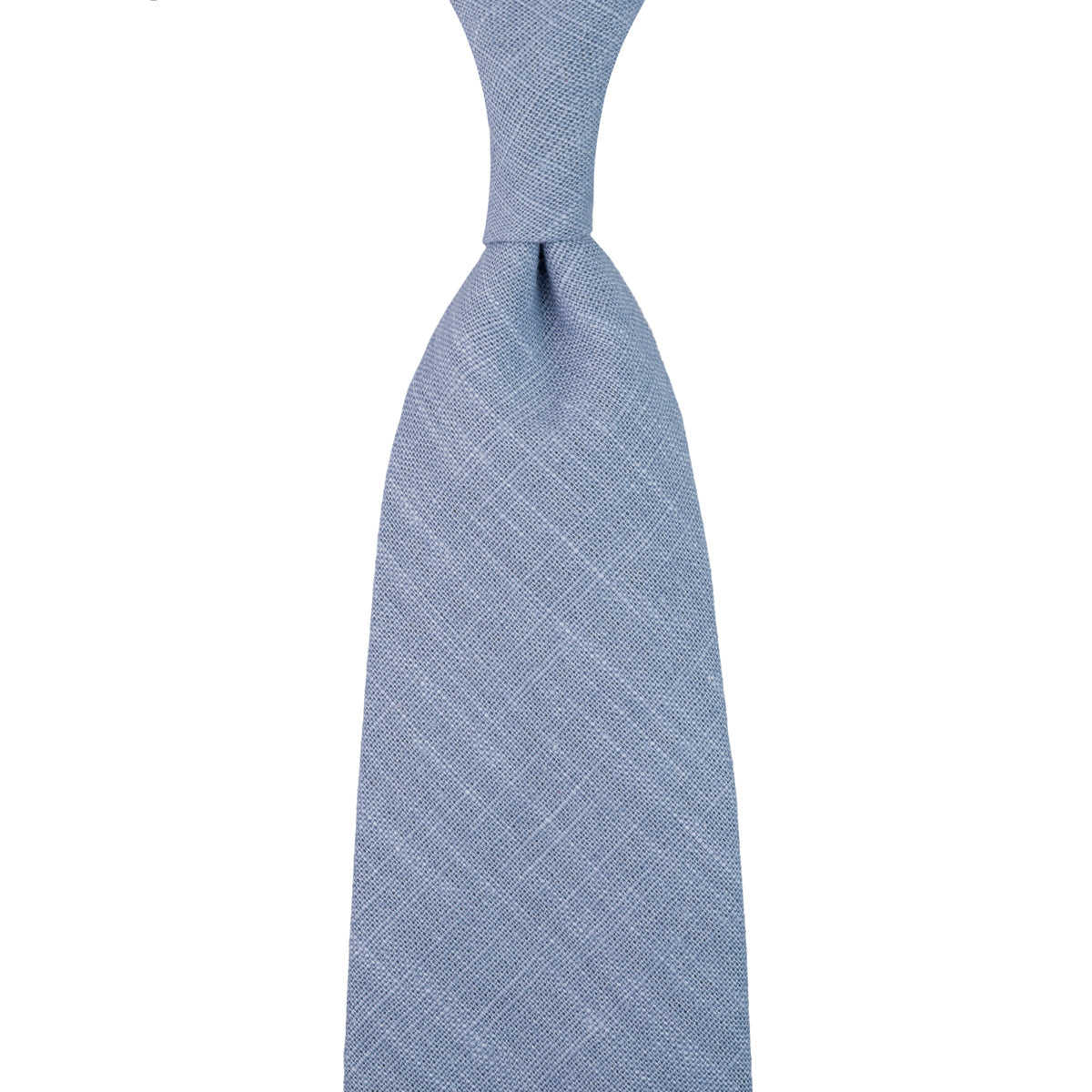 Japanese Ramie Tie - Steel Blue - Hand-Rolled