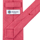 Japanese Ramie Tie Hot Pink Hand Rolled