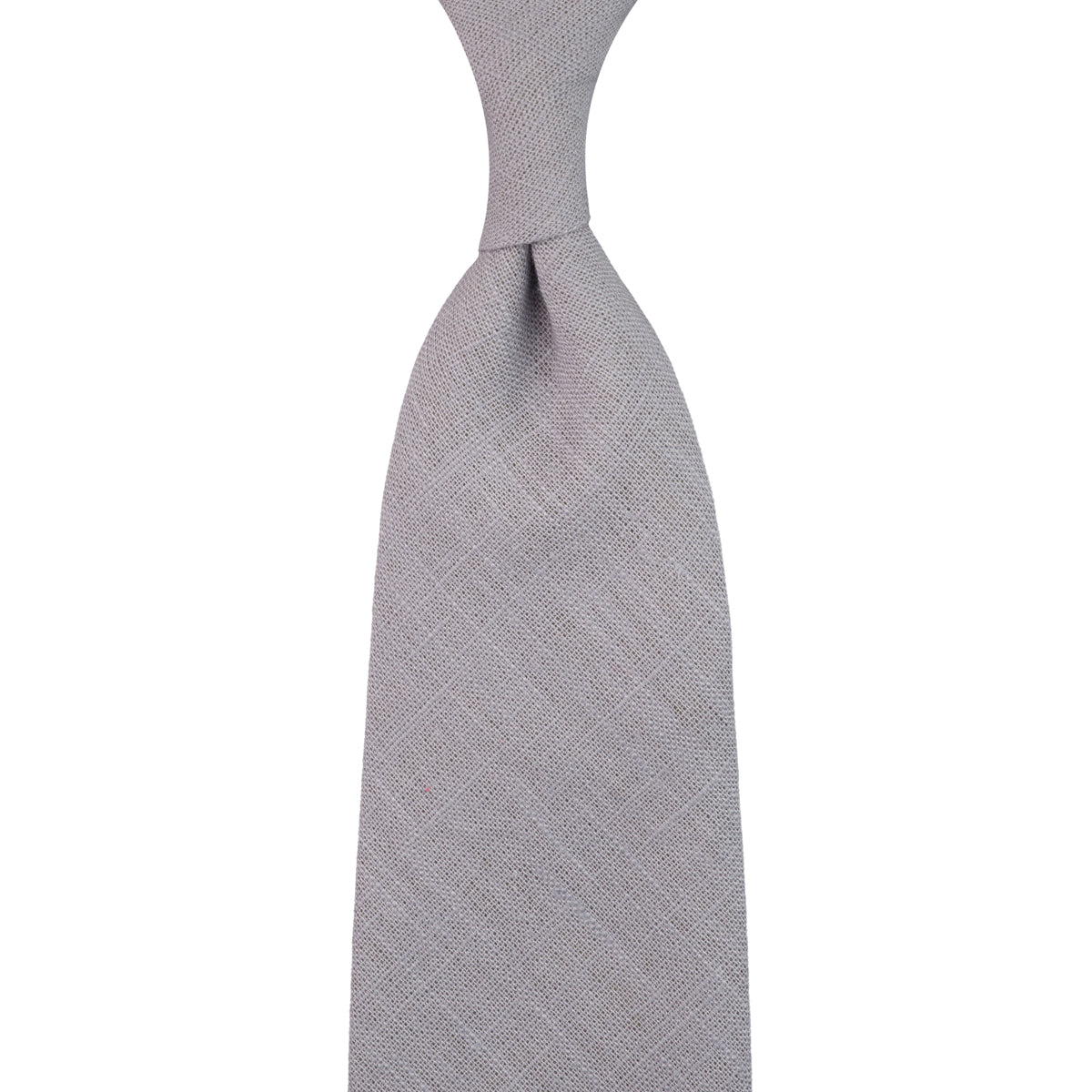 Japanese Ramie Tie Grey Hand Rolled