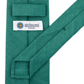 Japanese Ramie Tie Sea Green Hand Rolled