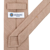 Japanese Ramie Tie Hazelnut Hand Rolled
