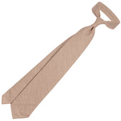 Japanese Ramie Tie Hazelnut Hand Rolled