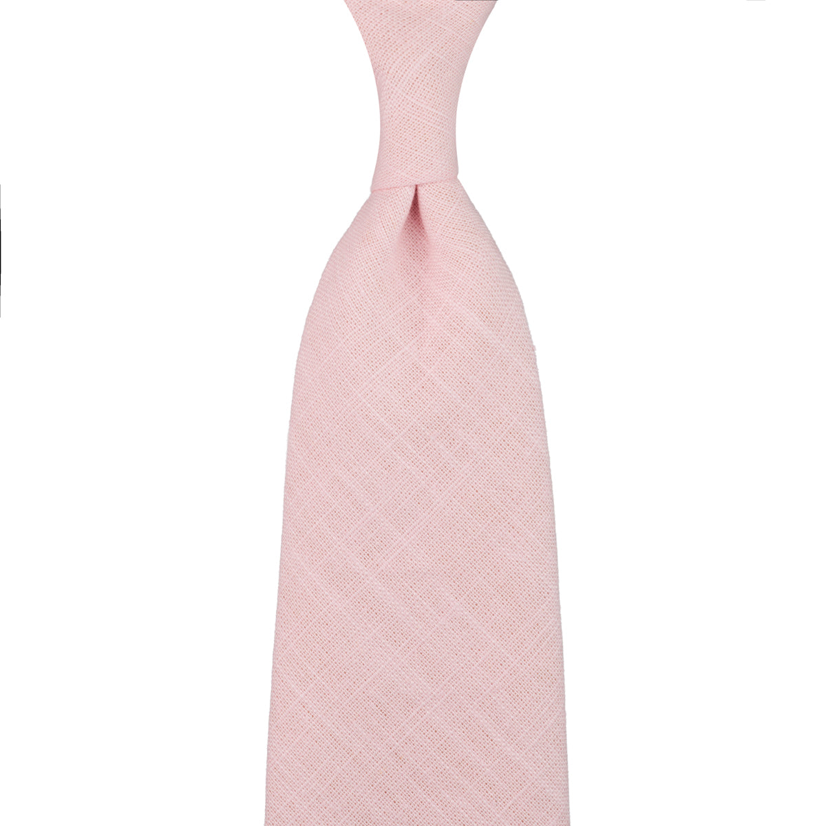 Japanese Ramie Tie Pale Pink Hand Rolled