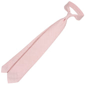 Japanese Ramie Tie Pale Pink Hand Rolled