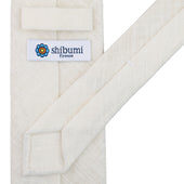 Japanese Ramie Tie - Ecru - Hand-Rolled