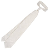 Japanese Ramie Tie - Ecru - Hand-Rolled