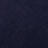 Japanese Ramie Tie - Navy - Hand-Rolled