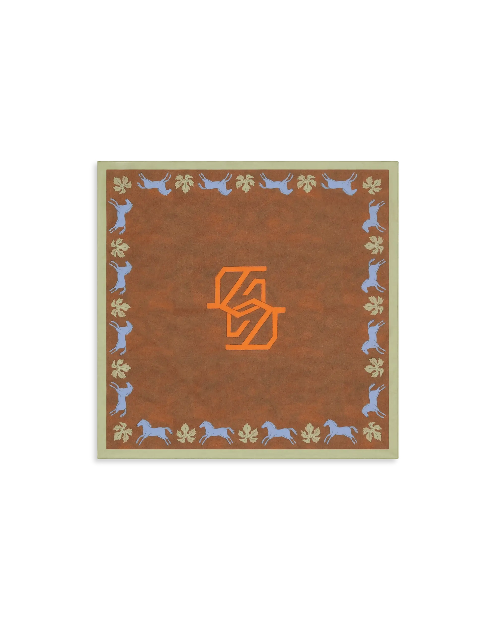 Horse Monogram Cotton Scarf