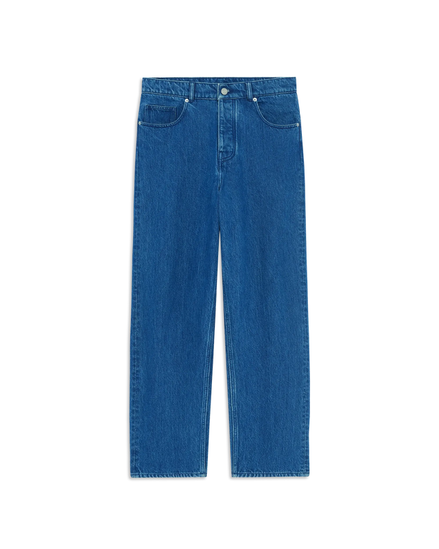 Straight Blue Cotton Jeans