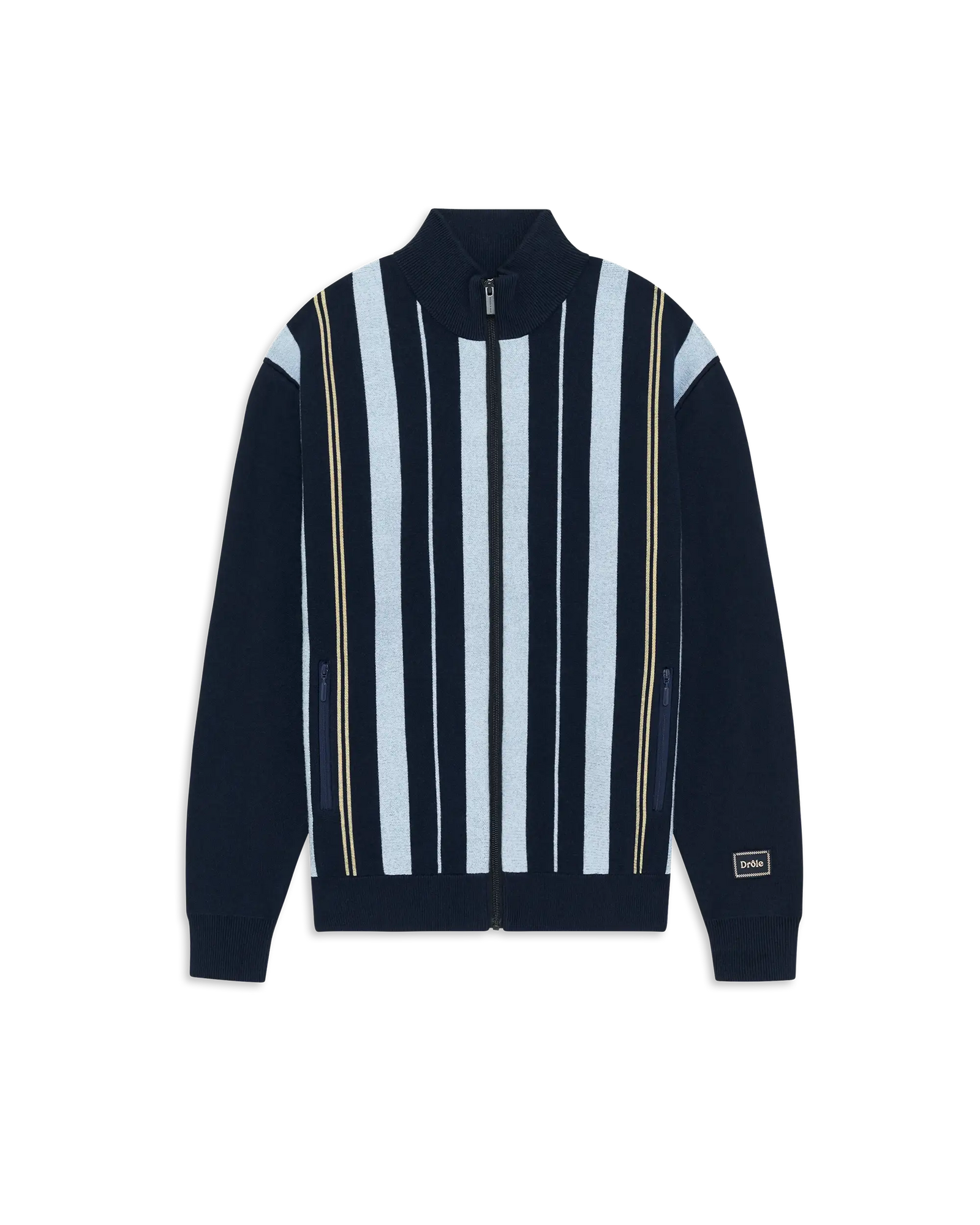 Striped Zipped Knit Jacket