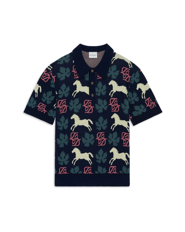 Horse Monogram Knit Polo