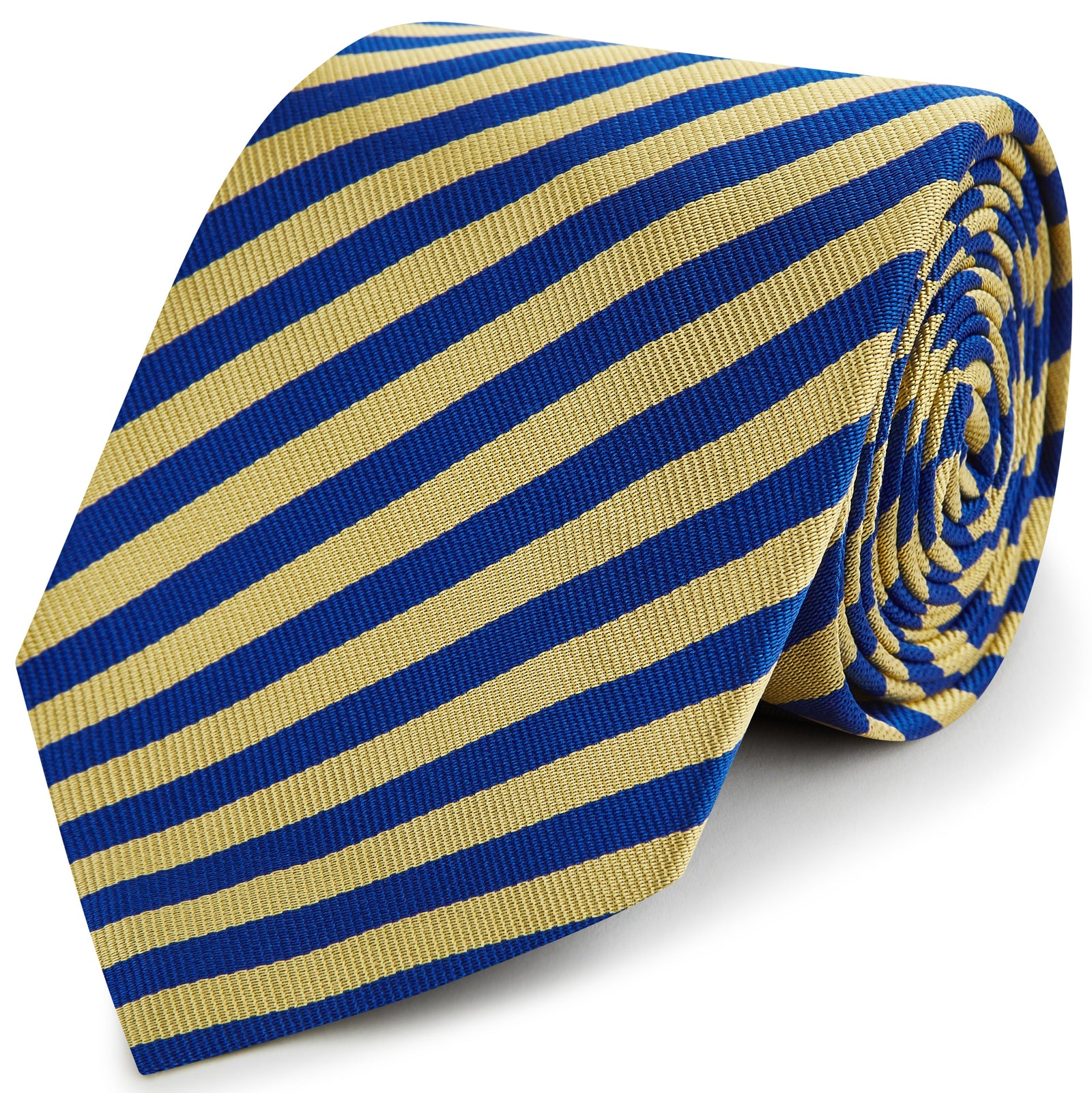 Lincoln's Inn Stripe Yellow Blue Silk Tie