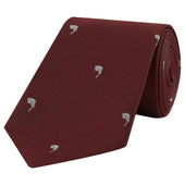 Wine Wig Herringbone Silk Tie