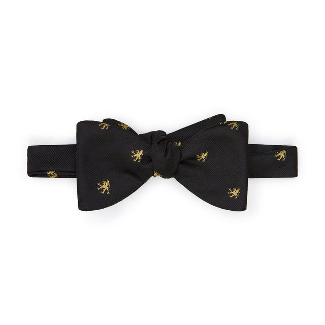 Gray's Inn crest Black Gold Silk Bow Tie