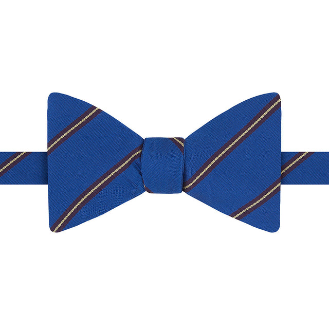 Lincoln's Inn Stripe Blue Silk Bow Tie