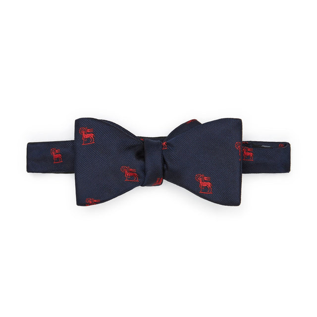 Middle Temple Crest Navy Red Silk Bow Tie